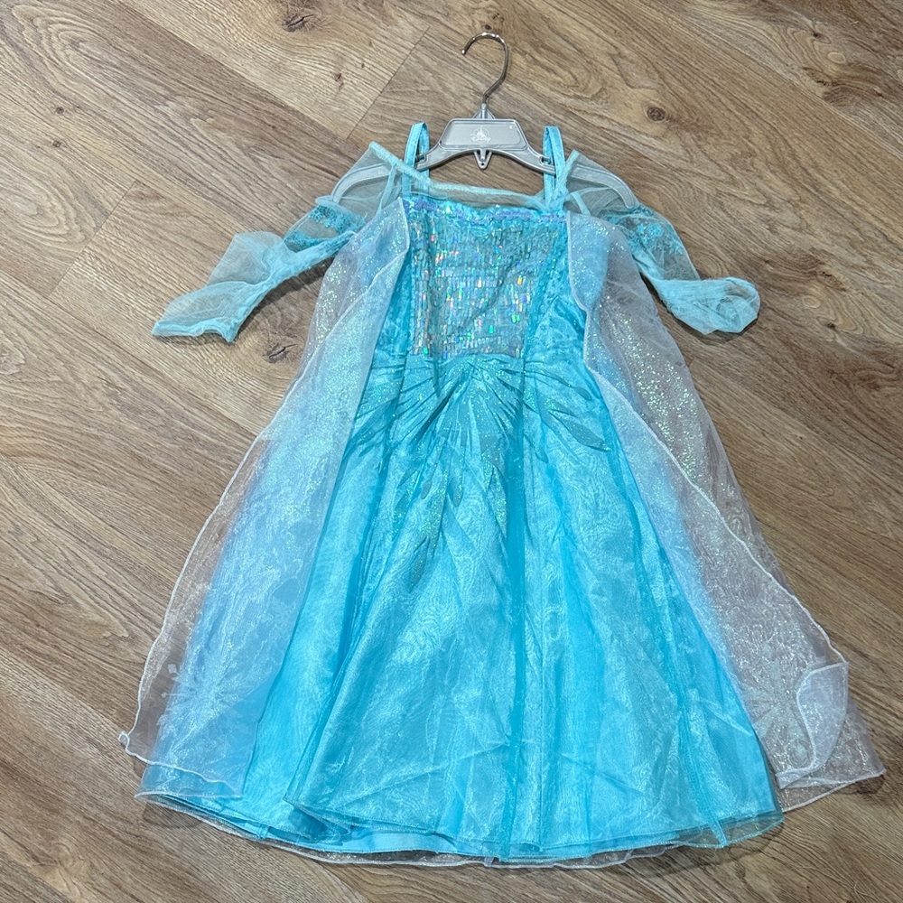 Disney Elsa Shimmering Aqua Kids Costume Dress